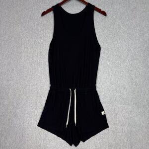 Vuori Black Ribbed Pocket Torrey Romper Size XS